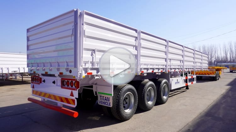 60 Ton Flatbed Side Boards Trailer