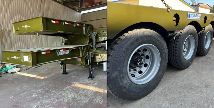 3 Axle 40 Feet Low Bed Trailers Manufacturers Price for Sale in Mozambique