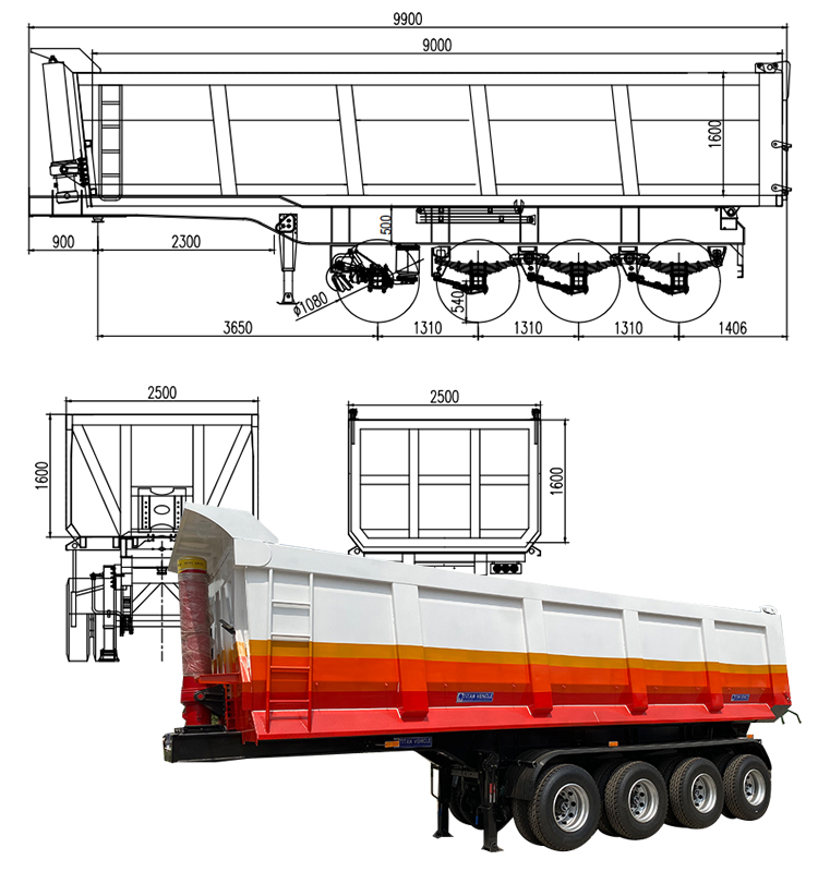 40 cubic tipper trailer for sale