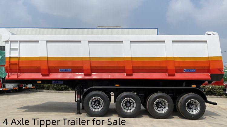 4 Axle 40 Cubic Tipper Trailer for Sale
