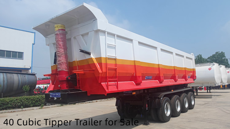 4 Axle 40 Cubic Tipper Trailer for Sale