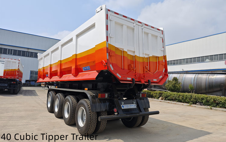 4 Axle 40 Cubic Tipper Trailer for Sale
